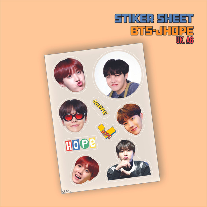 

langsung order saja] BTS-JHOPE Sticker Transparan Stiker Laptop Stiker Kiss Cut Waterproof