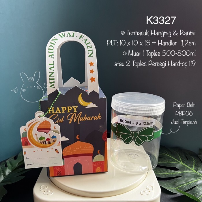 

Kotak Eid Mubarak K3327 Box Lebaran Idul Fitri Dus Toples 086