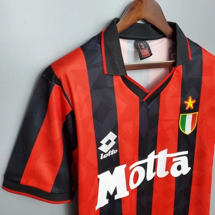[BEST SELLER] NEW PRODUCT BAJU BOLA JERSEY AC MILAN HOME RETRO 1993 1994 JERSEY RETRO CLASSIC