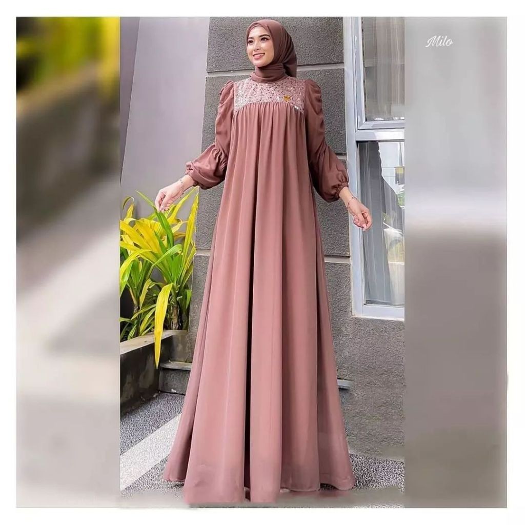 Gamis Wanita Terbaru 2024 Games 3In1 Simpel Dress Lebaran Perempuan Muslimah Mididress Kaftan Outer 