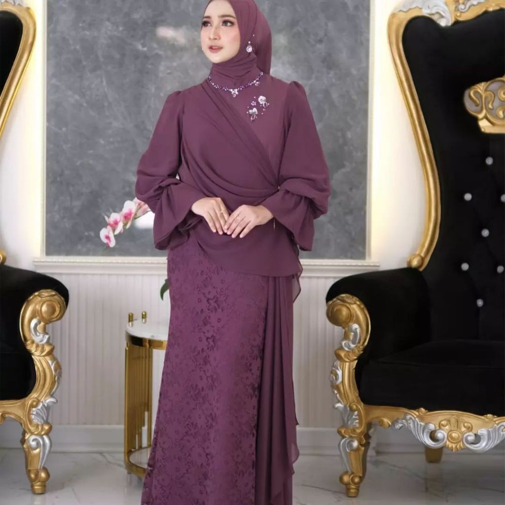 Gamis Wanita Terbaru 2024 Games 3In1 Simpel Kaftan Outer 2 In 1 Bju Pengajian Ibuibu Games2023 Maxid