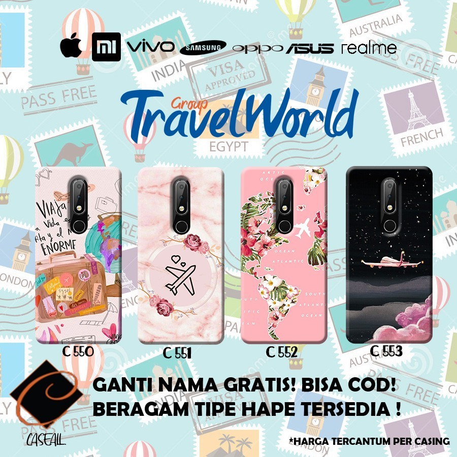 Case Casing Travel Unik ( Semua Tipe HP )  Nokia 6.1 plus 6.1 3.1 Plus 3.1 Realme C11 C12 C15 C2 6