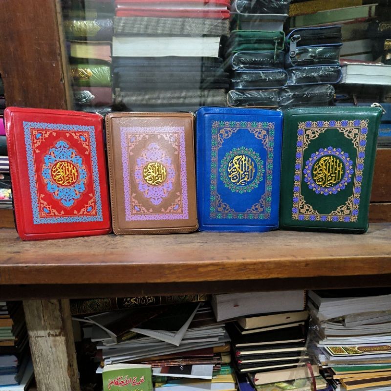 Al Qur'an Kalp (Imitasi) Resleting A6 18baris Ayat Pojok Bergaris