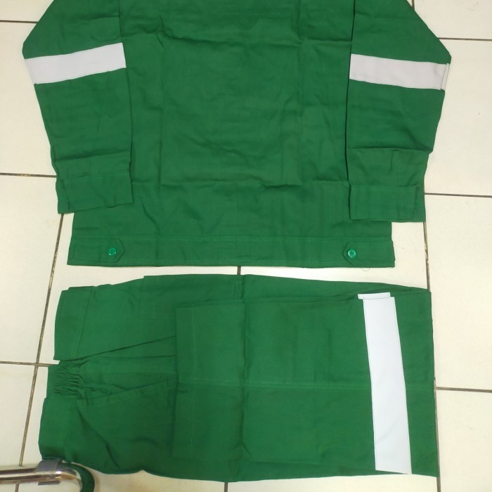 WEARPACK BAJU CELANA SAFETY IMJ HIJAU /WEARPACK SETELAN IMJ HIJAU