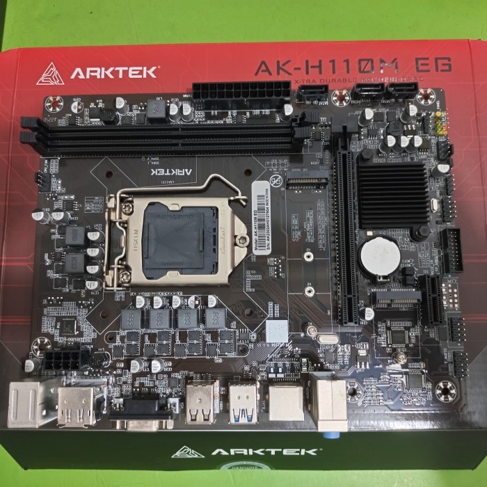 Termurah Motherboard H110 Arktek Lga 1151 Ddr4 Nvme - Mobo H110M Pcie Gen3