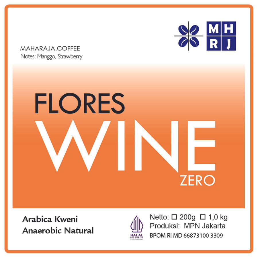 

Maharaja Kopi Flores Wine Zero Natural Arabica roasted coffee - 1kg by Maharaja Coffee