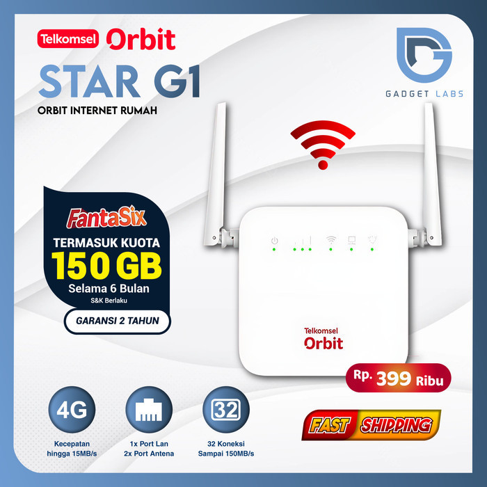 Telkomsel Orbit Star G1 Home Router Wifi 4G Free Kuota 150GB