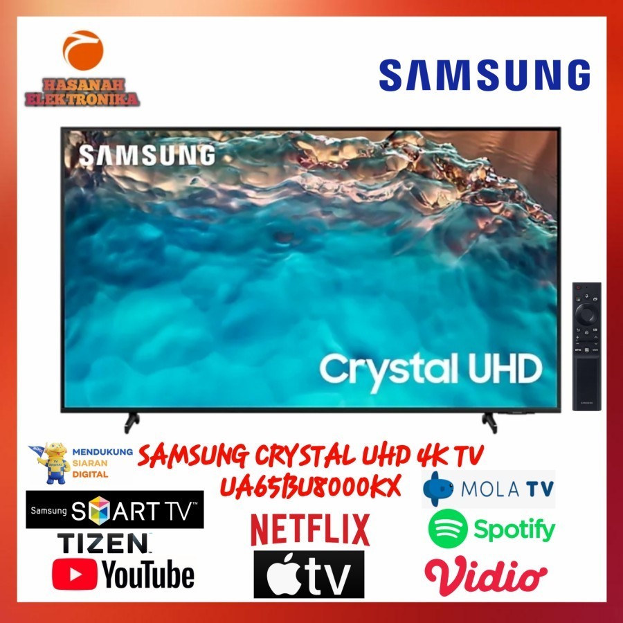 SAMSUNG CRYSTAL UHD 4K UA65BU8000 65 INCH SMART TV TIZEN NEW 2022