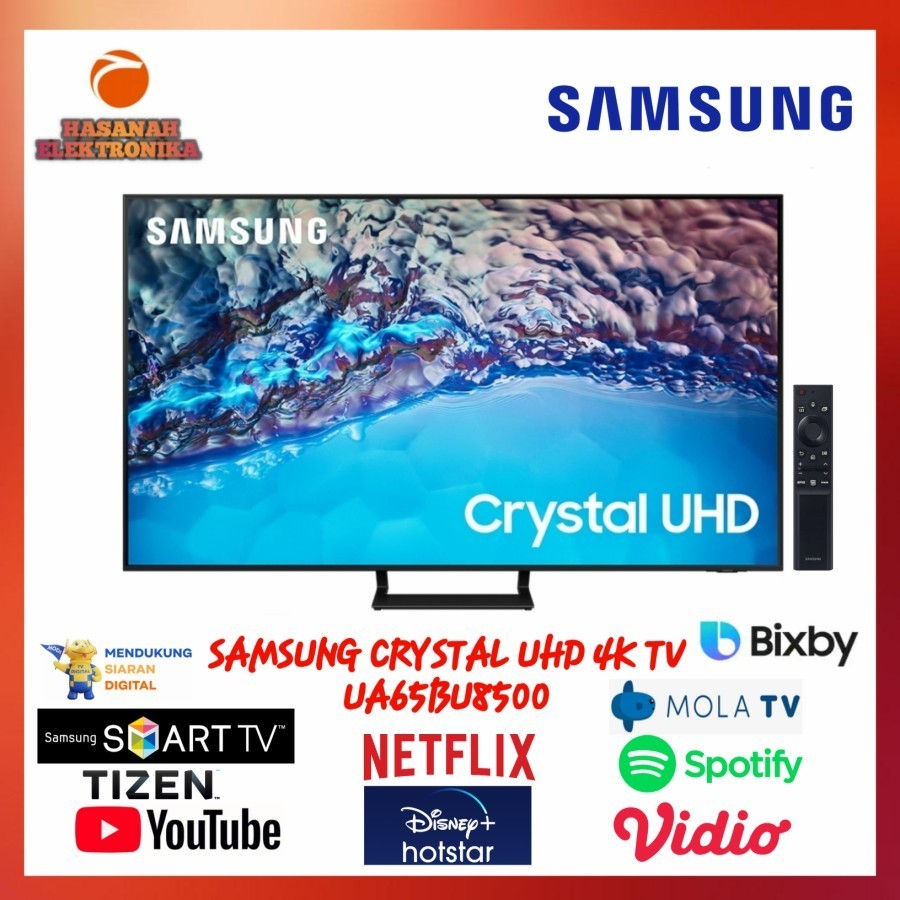 SAMSUNG CRYSTAL UHD 4K UA65BU8500 65 INCH SMART TV TIZEN NEW 2022