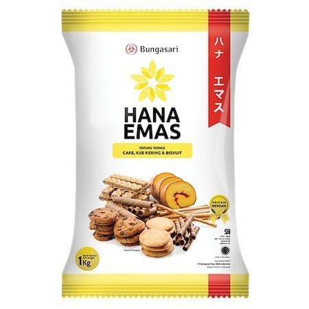

Tepung Terigu Hana Emas Bungasari 1Kg - Protein Rendah Kunci 008