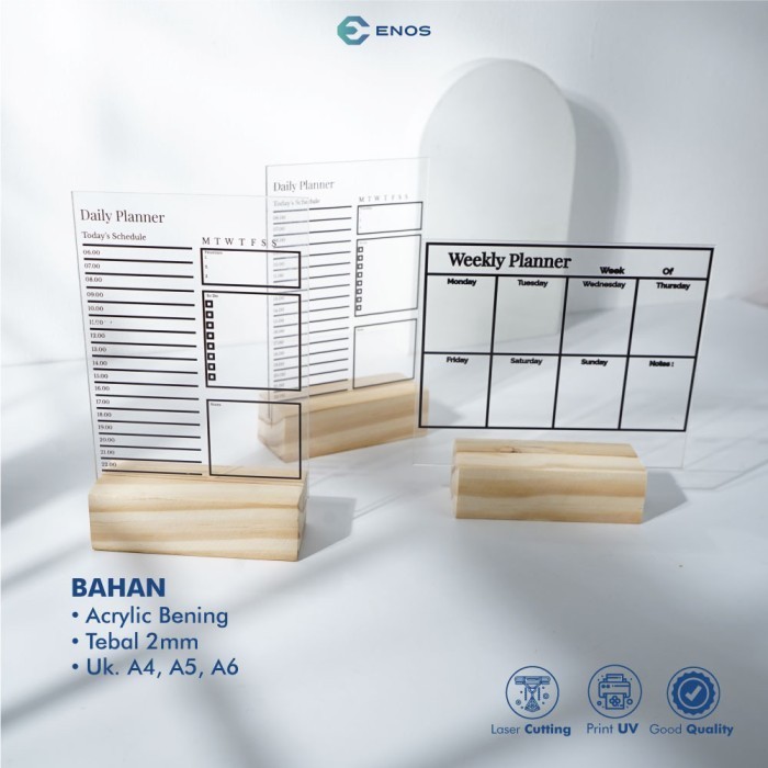 

BARANG TERLARIS Daily Planner Akrilik / Wall Planner Acrylic Dinding / Planner Custom