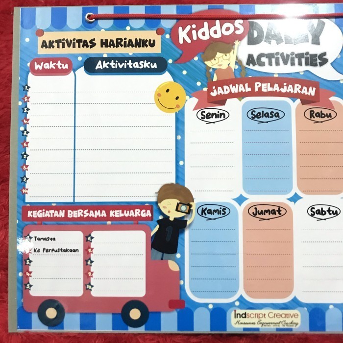 

BARANG TERLARIS PAPAN JADWAL KEGIATAN ANAK (KIDDOS DAILY ACTIVITIES)