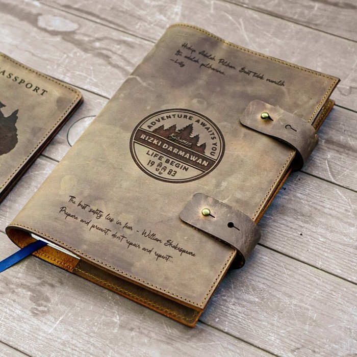 

BARANG TERLARIS Buku Agenda Notebook A5 Cover Kulit - Paul Model v1 TAN *FREE GRAFIR*