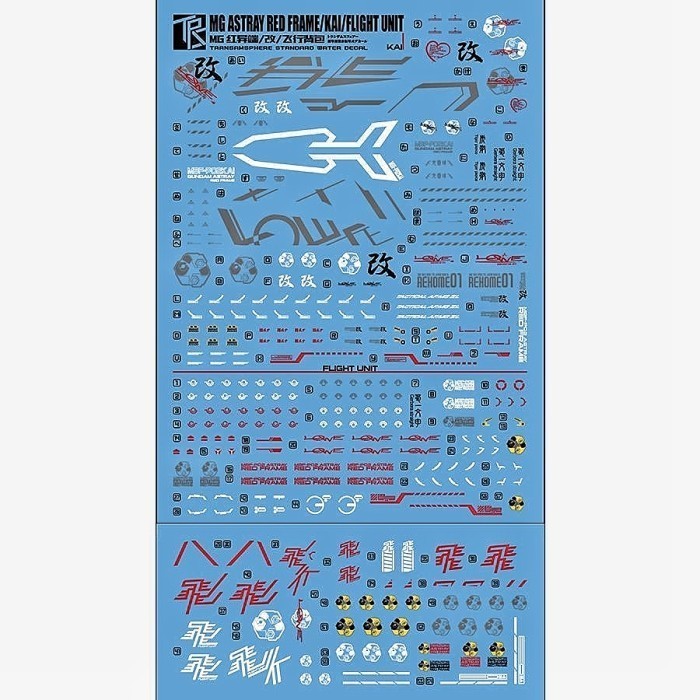 HOT SALE MG ASTRAY RED FRAME KAI/FLIGHT UNIT WATER DECAL TRANSAMSPHERE TERMURAH