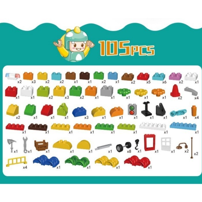 PROMO FEELO CAR BUILDING BLOCKS - LEGO DUPLO COMPATIBLE MAINAN MOBIL MOBILAN TERBARU