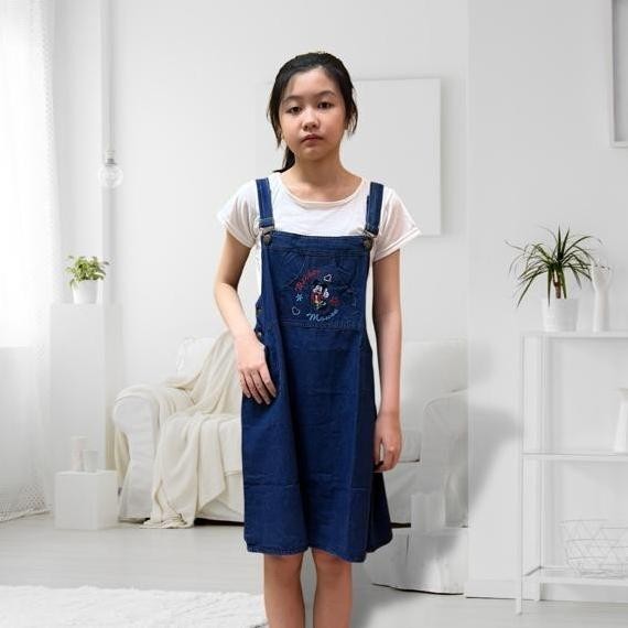 Terbaru Baju Kodok Overall Jeans/Denim Anak Perempuan Umur 6-12 Tahun Terbaik