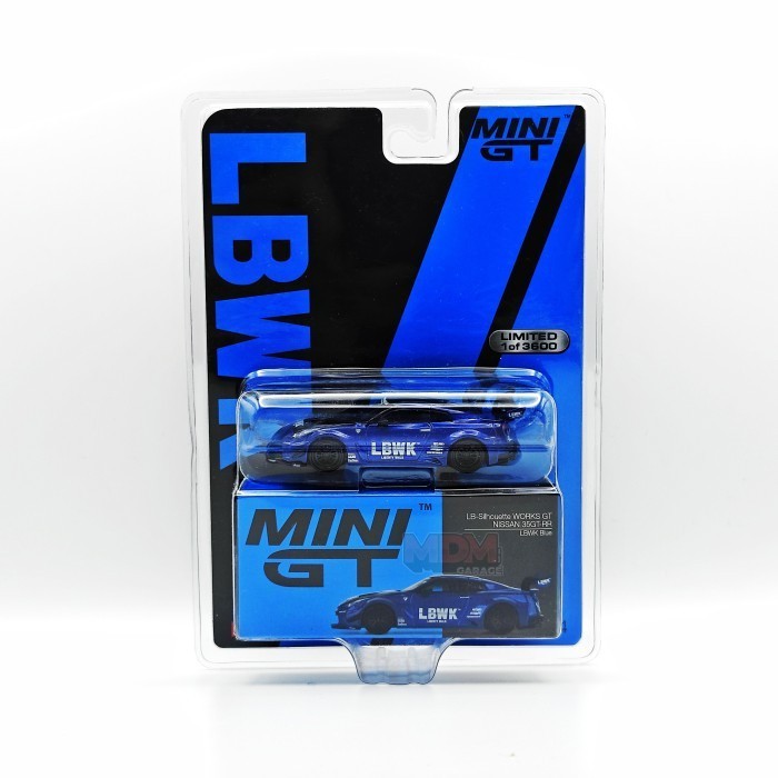 FLASH SALE MINI GT X MIJO 299 - LB WORKS NISSAN GT-R R35 BLUE TERMURAH