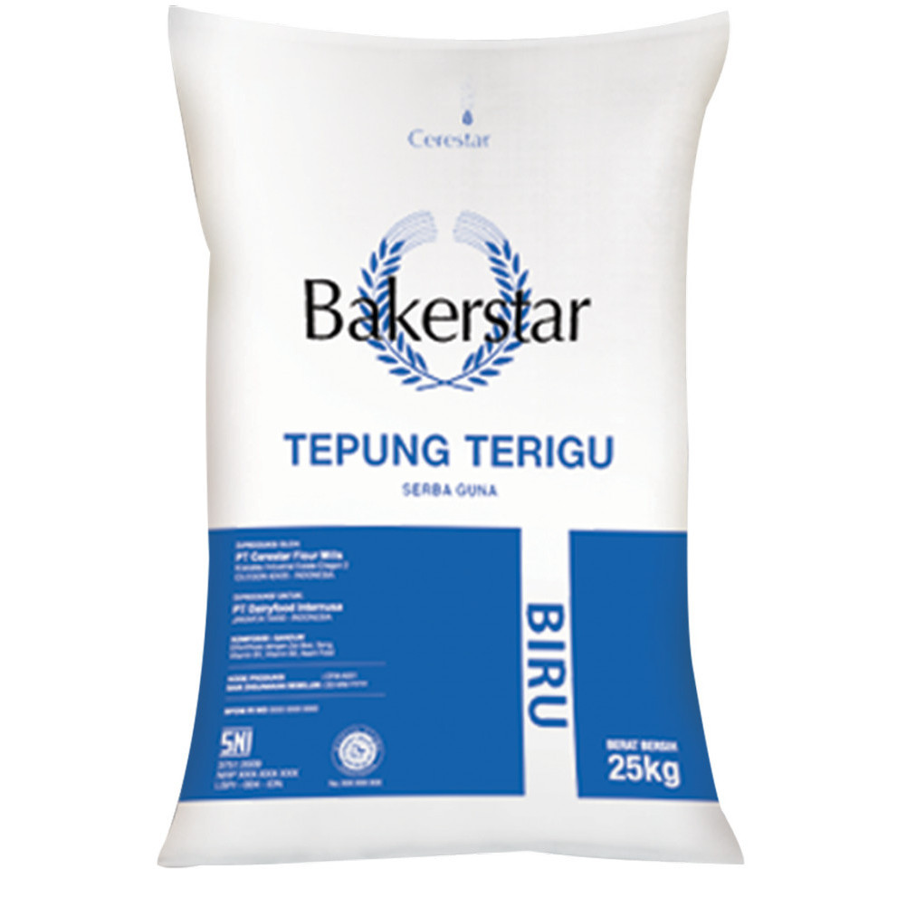 

Bakerstar Biru Tepung Terigu Protein Sedang All Purpose Wheat Flour 036