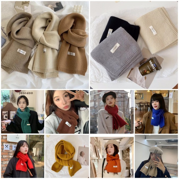 Syal Rajut Korea Syal Winter Syal Musim Dingin Syal Leher Auntum Scraf