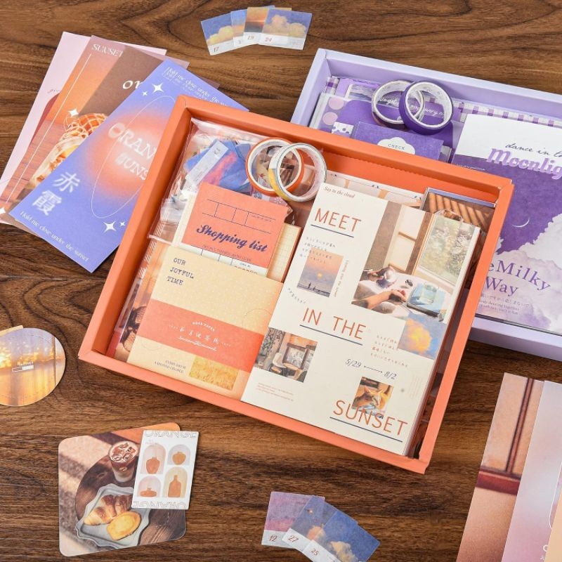 

Scrapbook kit/Craft Ideas/A6 Notebook Aesthetic Journaling Kit