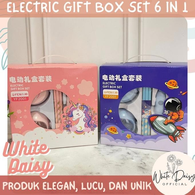 

Sale Now Paket 6 In 1 Electric Gift Box Set Hadiah Alat Tulis Hamper Unik Lucu Terbaik