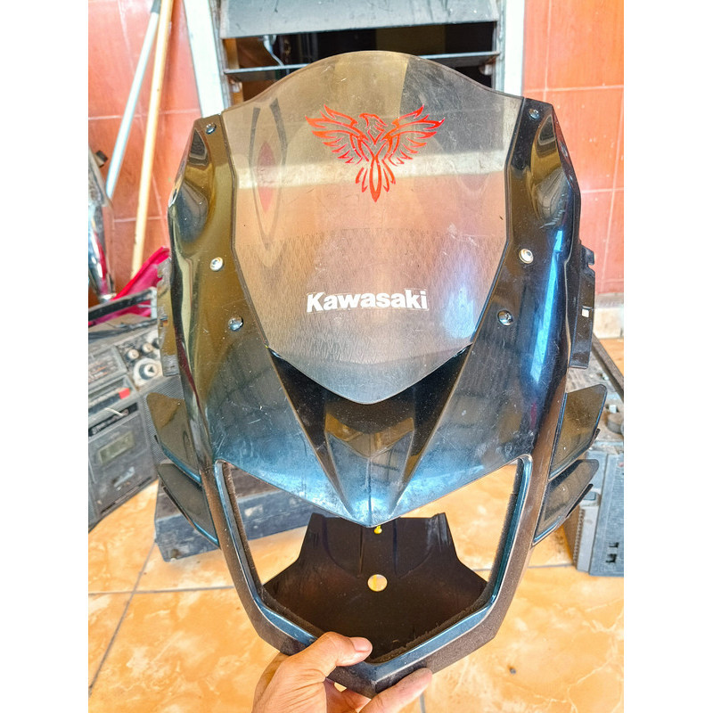 Batok lampu Cover lampu depan Ninja rr New set visor