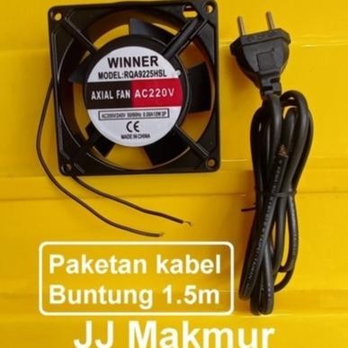 Cooling Fan Winner 9X9Cm 220Vac - Kipas Angin Kotak Hitam 9X9 Cm Atau 9Cm X 9Cm 220V