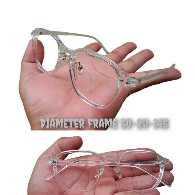 Big Sale Kacamata Bening Frame Clear Kacamata Wanita Paket Lensa Minus Stok Terbatas