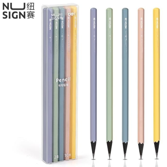 

New - Nusign Graphite Pencil / Pensil 2B Warna Lucu Non Toxic NS724