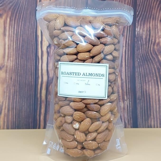 

New Roasted Almond Nuts/ Kacang Almond Panggang 500 Gr Berkualitas
