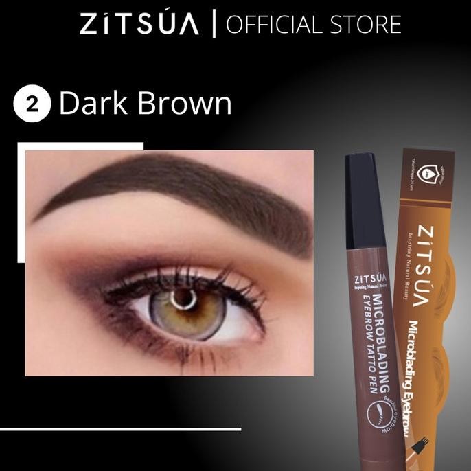 Flash Sale - ZITSUA Korean Eyebrow 4-Tip Waterproof-Pensil Alis Microblading - 03.Grey Brown 