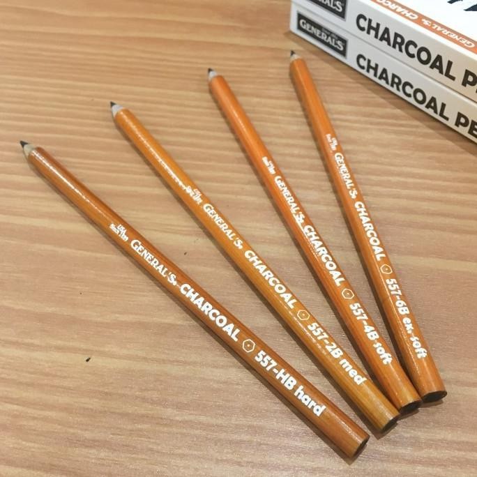 

Terbaik Generals Charcoal Pencil (SATUAN) HB, 2B, 4B, 6B ~