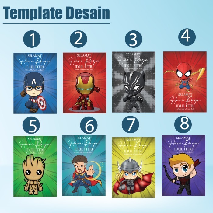 

Amplop Lebaran Unik Tema Super Hero Free Desain