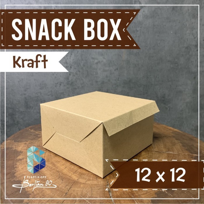 

Dus Kue Polos Bahan Kraft 12X12 Dus Snack Craft Tempat Snack Kue