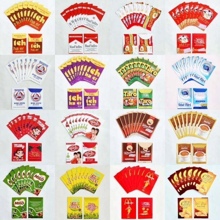 

10Pcs Amplop Angpao Lebaran Idul Fitri Tema Snack Lucu