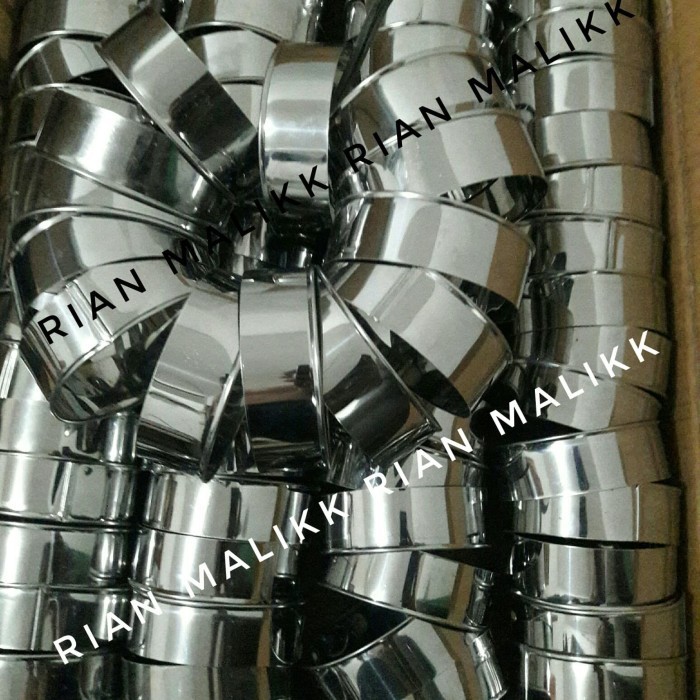 

Loyang Roti Burgrer/Ring Cutter / Pemutong Kue 8X3Cm Bahan Stainles