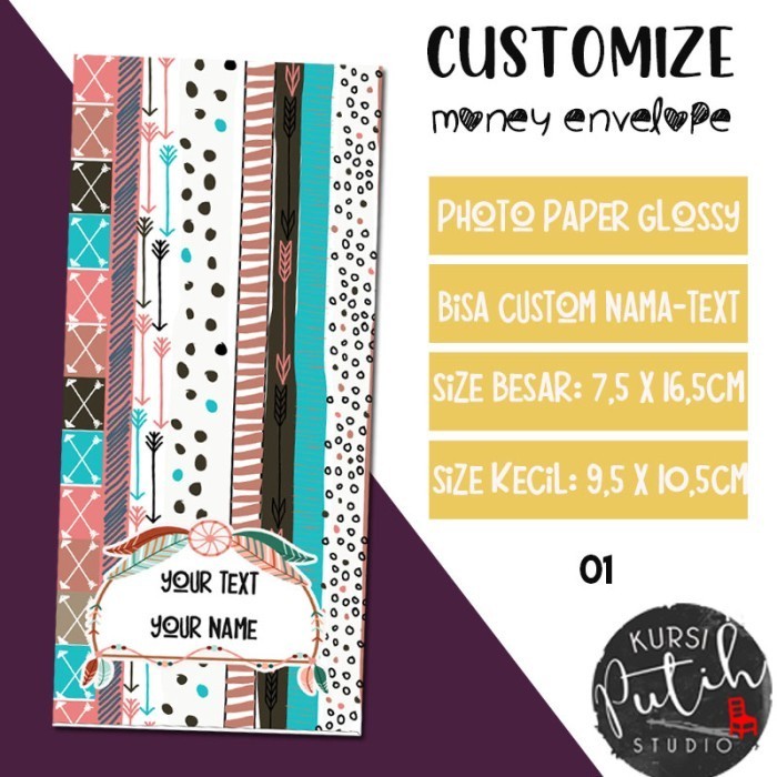 

Amplop Uang / Kondangan / Angpao Wedding Lebaran Motif Ho Tribal