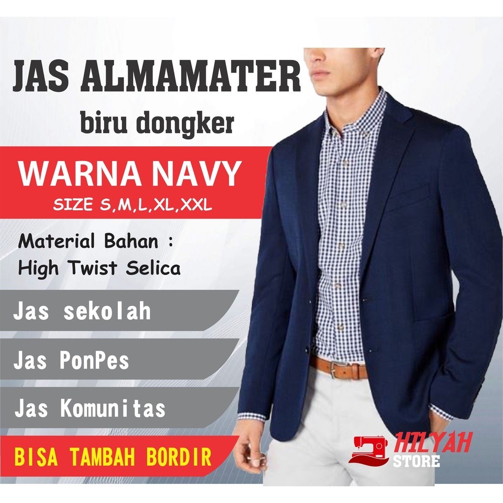 [MADE BY QUALITY] JAS ALMAMATER BIRU DONGKER Sekolah, OSIS, Universitas, Pondok Pesantren, Jas