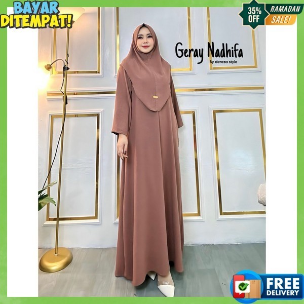 Gwamis Perempuan Gam8S Bahan Tebal Deres Syar I Gammis Gamid Bususi Dress Lebaran Muslimah Gamid Idu