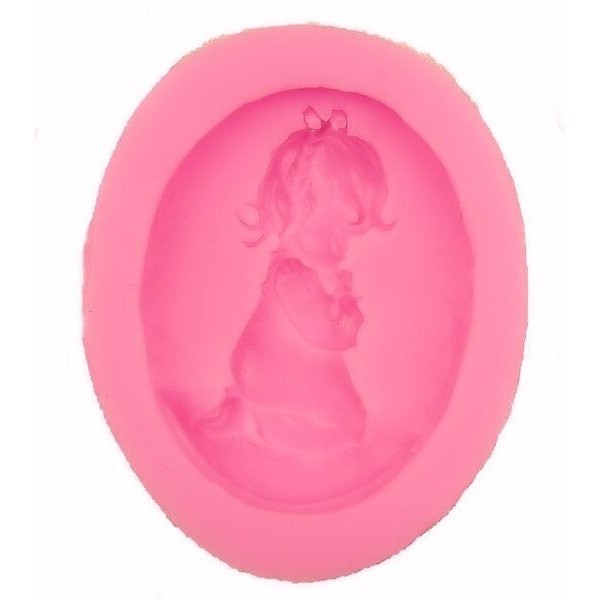 Sf Silikon Berdoa 5Cm Dekorasi Kue Cake Liontin Cetakan Mold Resin Art