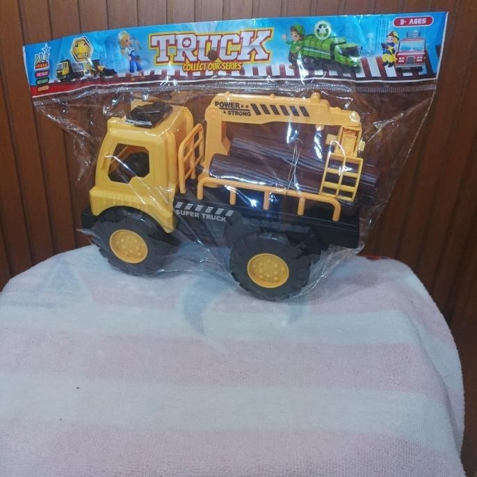mainan anak mobil truck truk kayu