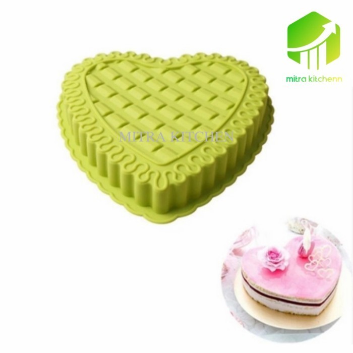 Loyang Kue Bentuk Hati Loyang Love Alumunium Ukuran 22 Cm