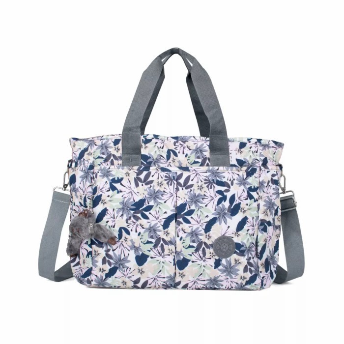Promo Tas Tote Bag Kipling 3128 Motif.Tas Wanita Tas Import Tote Bag Kipling - Grey Leaf, L Import K