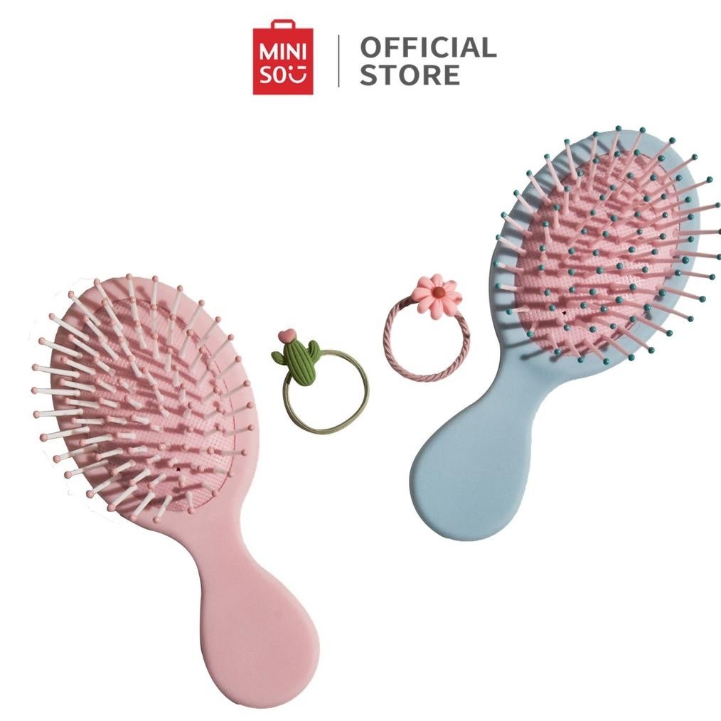 PREMIUM MINISO Sisir Rambut Sikat Wanita Airbag Pijat Hair Brush (karet karet kecil bunga sakura) Ma