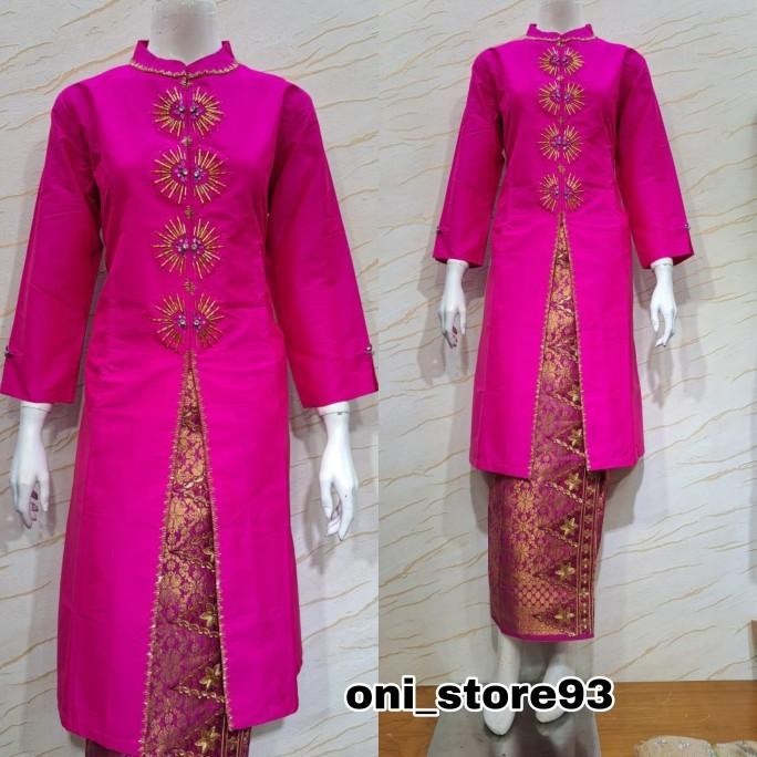 Atasan Kebaya Tafeta Payet / Tunik Tafeta / Baju Kurung Melayu Original