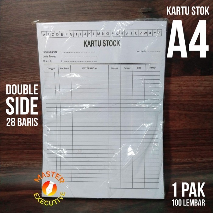 

Lucu [Pak - 100 Lembar] Kartu Stok A4 - Catatan Stock Gudang Putih Diskon