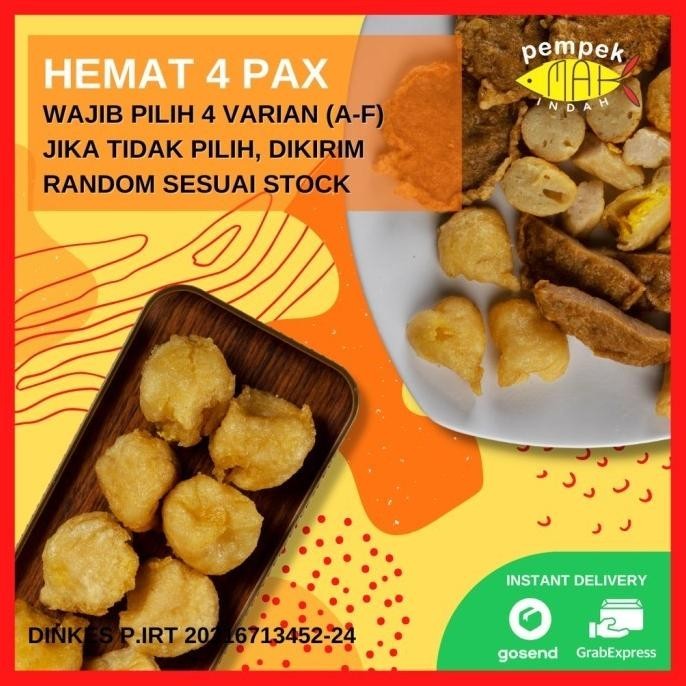 

PEMPEK EMAK INDAH FOOD - PEMPEK PALEMBANG ASLI - PAKET HEMAT 4 PAX TANIALIYA56