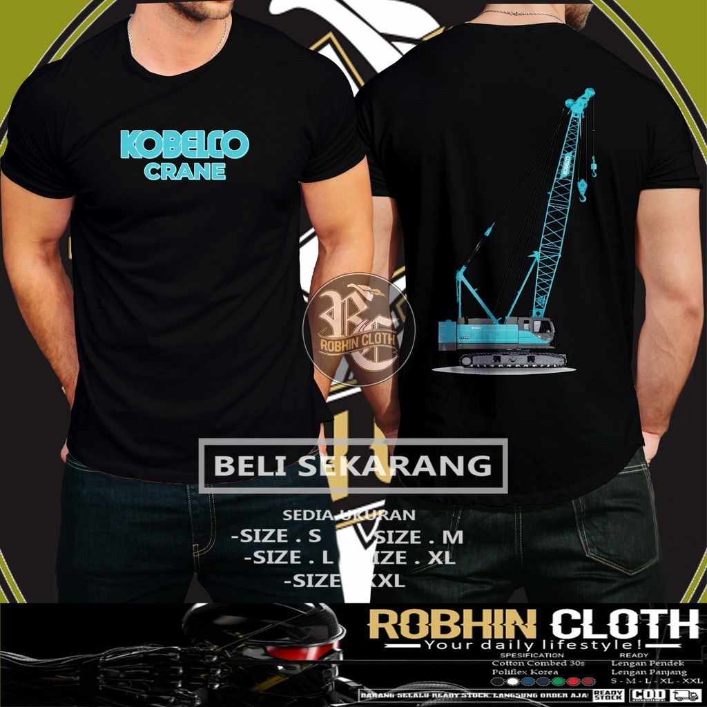 Kaos Baju Kobelco Crane DB Kaos Distro