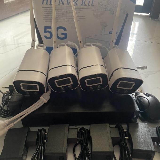Paketan Camera Cctv 4 Channel Ip Cam Wifi Nvr Kit Wireless Tanpa Kabel Softneon