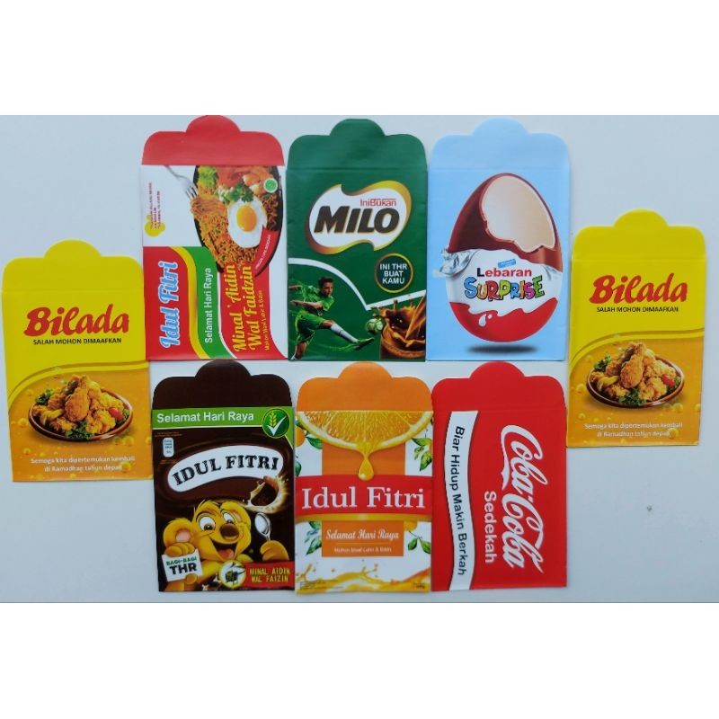 

Amplop Lebaran Unik Motif Snack, ATM, ISLAMI 2024